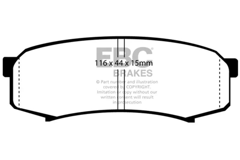Ebc 10+ Lexus Gx460 4.6 Ultimax2 Rear Brake Pads 1