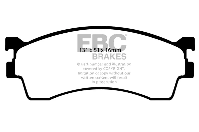 Ebc 01-04 Mazda Protege 2.0 (Rear Drums) Ultimax2 Front Brake Pads 1