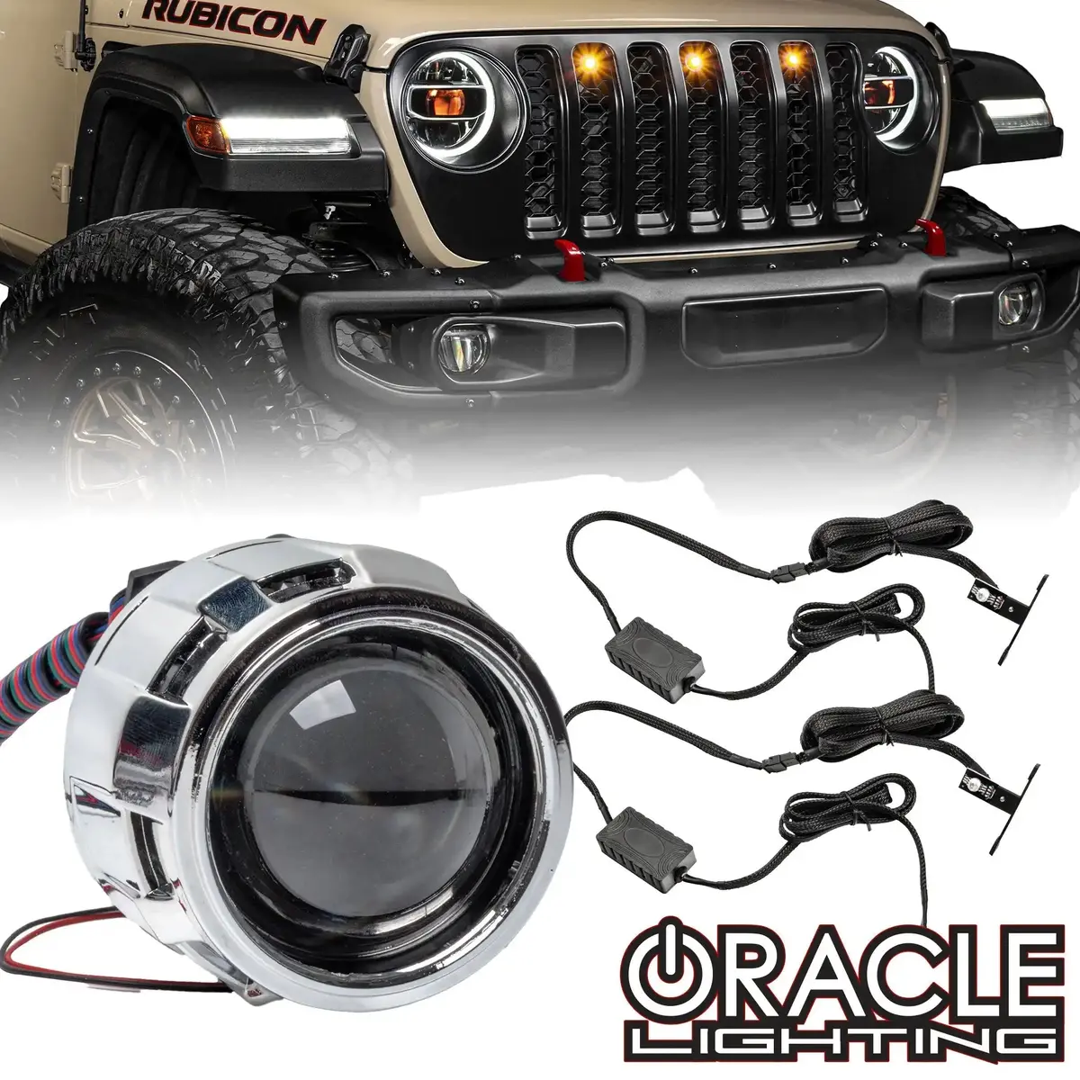 Oracle Colorshift Projector Demon Eye Headlights 1