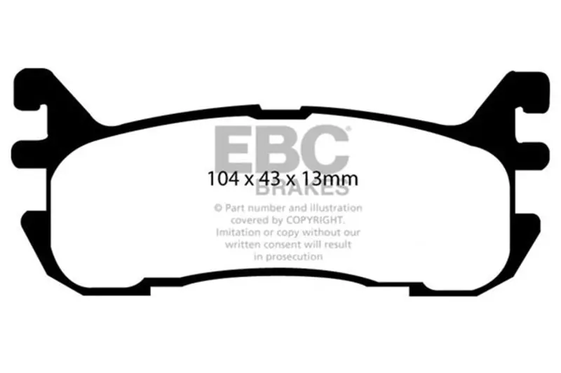 Ebc 97-02 Ford Escort 2.0 Ultimax2 Rear Brake Pads 1