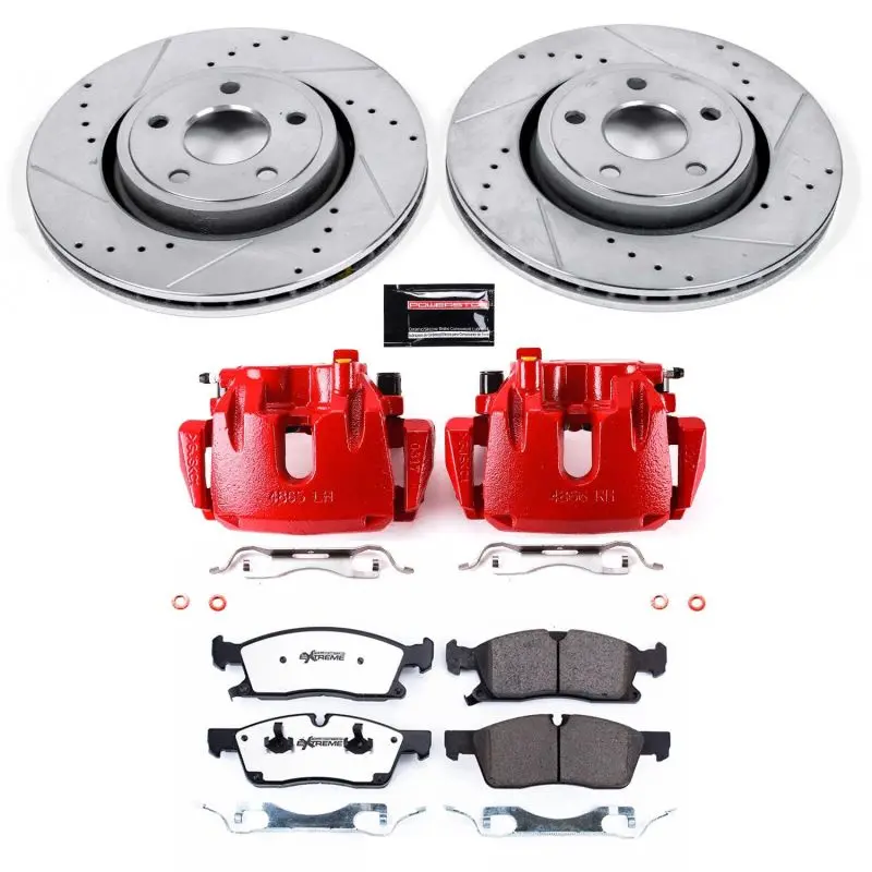 Power Stop 11-12 Jeep Gr& Cherokee Front Z36 Truck & Tow Kit W/Cals 1