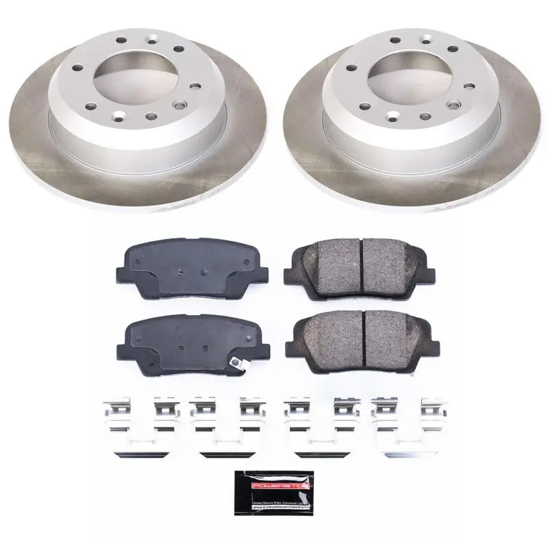 Power Stop 2014 Kia Sedona Rear Semi-Coated Rotor Kit 1