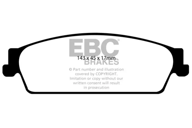 Ebc 09-14 Cadillac Escalade 6.0 Hybrid Ultimax2 Rear Brake Pads 1