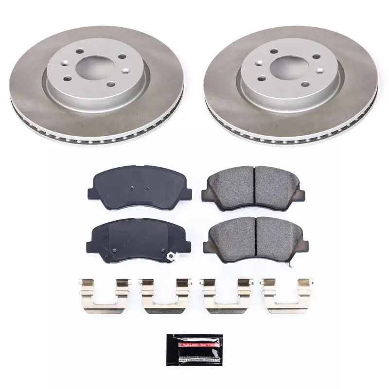 Power Stop 12-17 Kia Rio Front Semi-Coated Rotor Kit 1