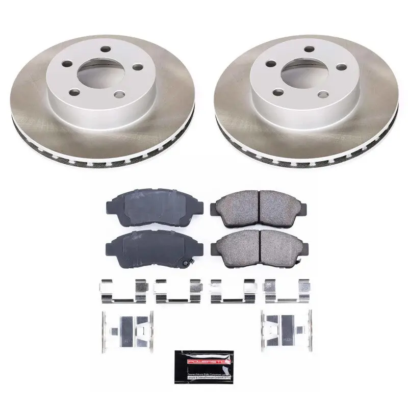 Power Stop 97-01 Mercury Mountaineer Front Semi-Coated Rotor Kit 1