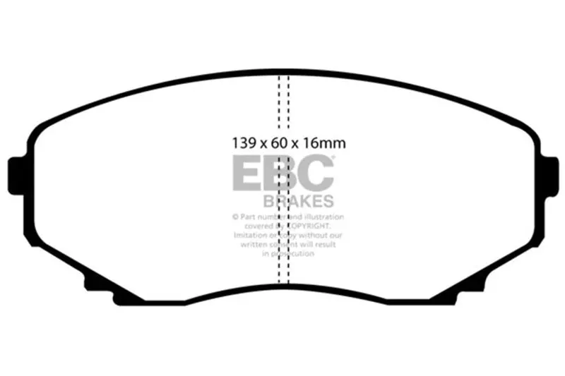 Ebc 00-02 Mazda Mpv 2.5 Ultimax2 Front Brake Pads 1