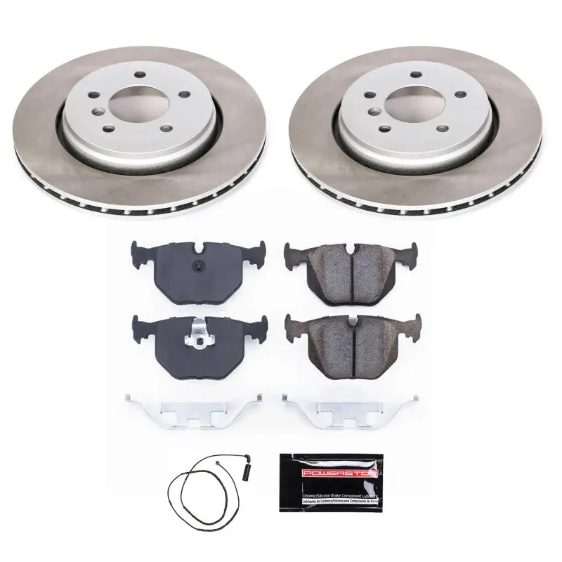 Power Stop 01-05 Bmw 330Xi Rear Semi-Coated Rotor Kit 1
