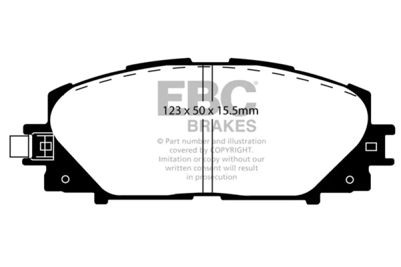 Ebc 11+ Lexus Ct200h 1.8 Hybrid Ultimax2 Front Brake Pads 1