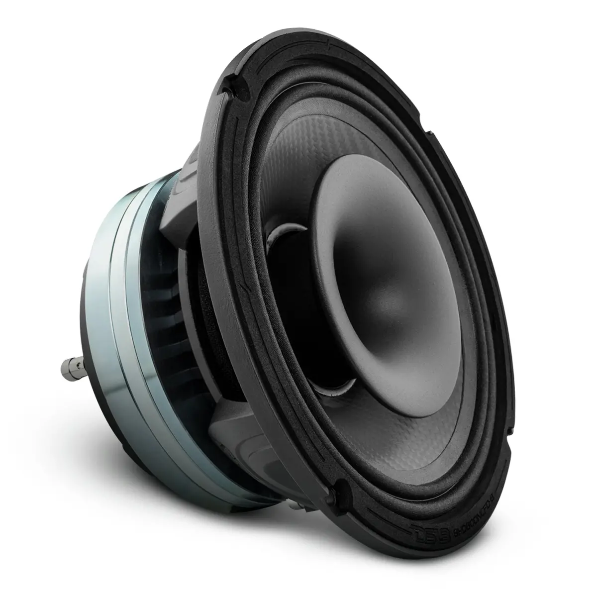 8" Neodymium Coaxial Hybrid Mid-Bass Water Resistant Carbon Fiber Cone Loudspeaker With Built-In Driver  400 Watts Rms 8-Ohm 1