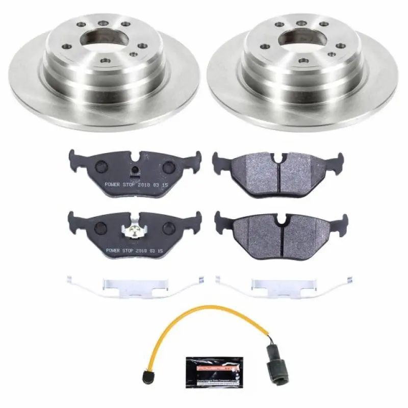 Power Stop 1989 Bmw 525I Rear Track Day Brake Kit 1