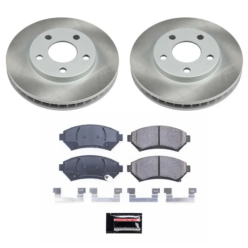 Power Stop 97-98 Pontiac Trans Sport Front Semi-Coated Rotor Kit 1