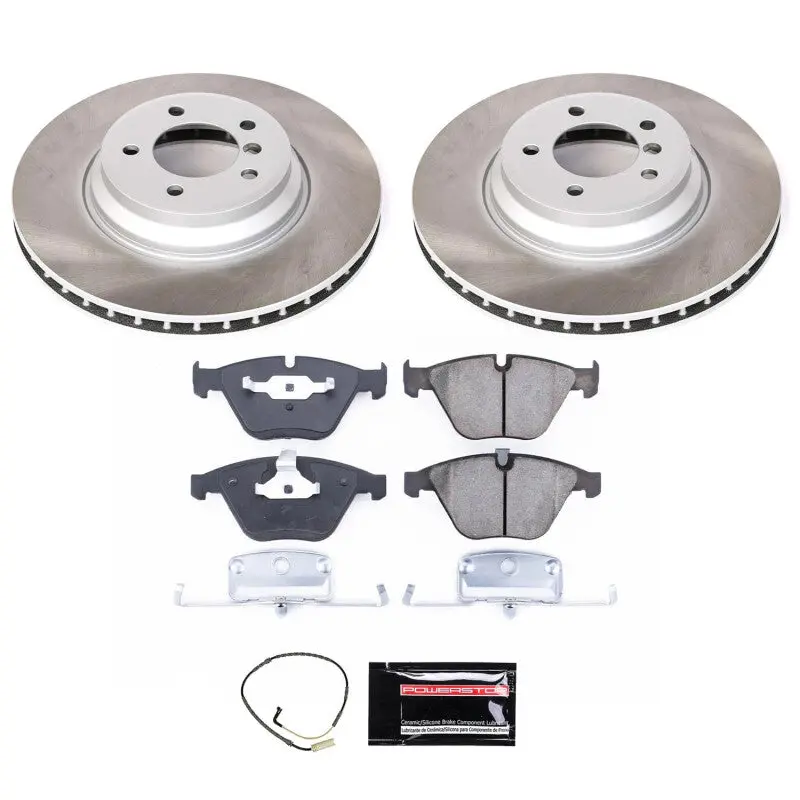 Power Stop 07-08 Bmw 335Xi Front Semi-Coated Rotor Kit 1