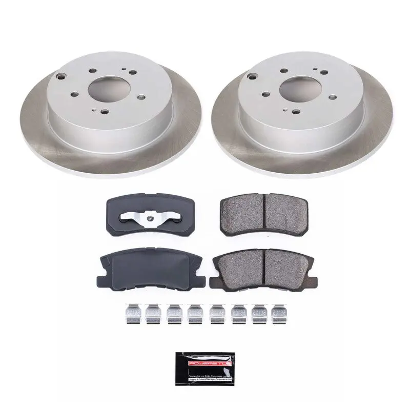 Power Stop 10-11 Mitsubishi Endeavor Rear Semi-Coated Rotor Kit 1