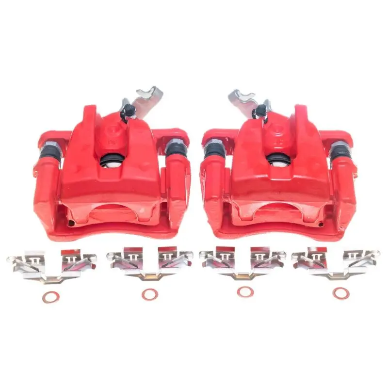 Power Stop 09-10 Pontiac Vibe Rear Red Calipers - Pair 1