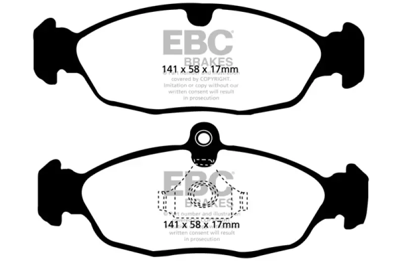 Ebc 95-02 Jaguar Xjr 4.0 Supercharged Ultimax2 Rear Brake Pads 1