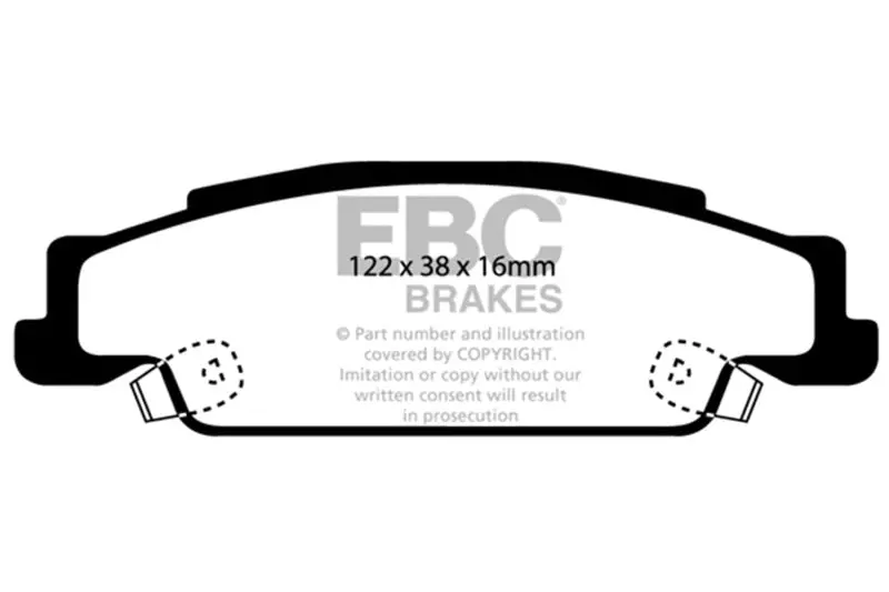 Ebc 02-05 Cadillac Cts 2.6 Ultimax2 Rear Brake Pads 1