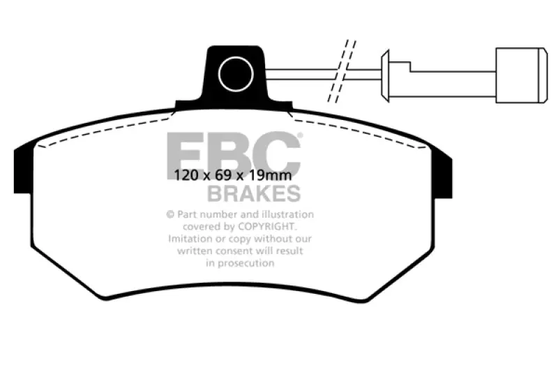 Ebc 88-92 Audi 80 2.0 Ultimax2 Front Brake Pads 1