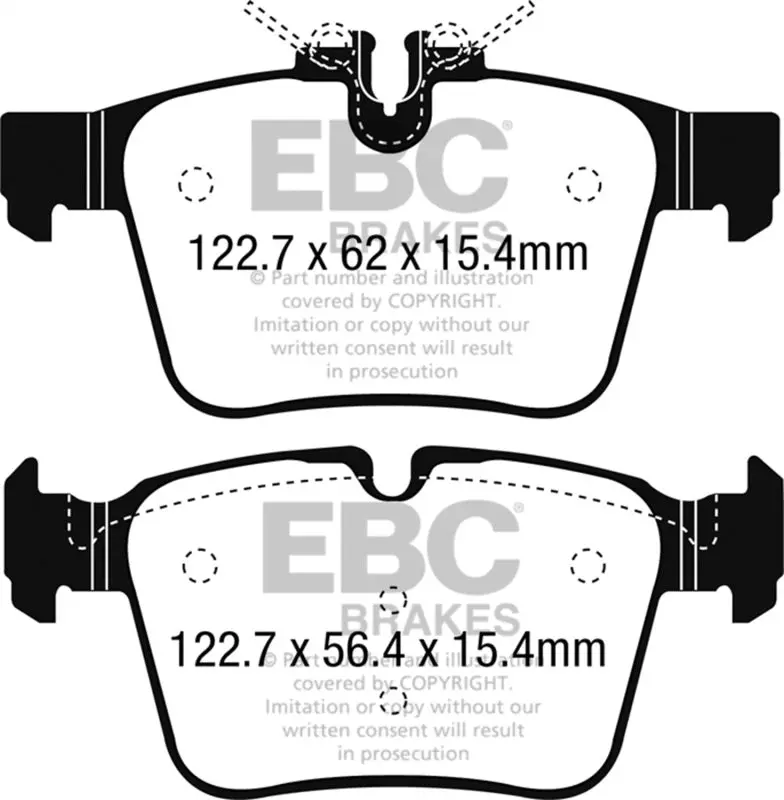 Ebc 15+ Mercedes-Benz C300 (W205) 2.0 Turbo 4-Matic Ultimax2 Rear Brake Pads 1