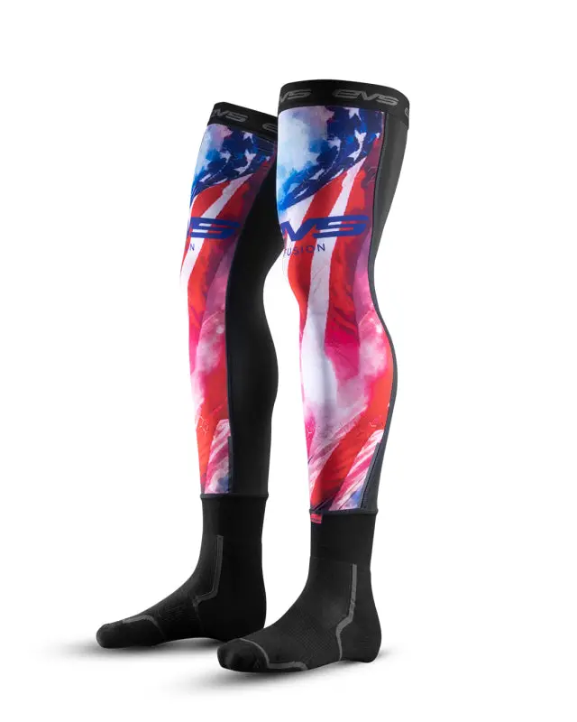 Evs Base Layer Fusion Sock 1776 Red/White/Blue -Youth 1