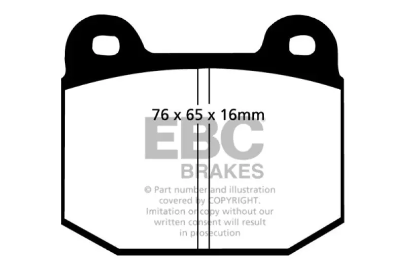 Ebc 87-92 Alfa Romeo 75 1.6 Ultimax2 Front Brake Pads 1