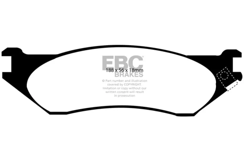Ebc 04-06 Dodge Durango 3.7 Ultimax2 Front Brake Pads 1