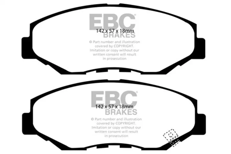 Ebc 13-15 Acura Ilx 1.5 Hybrid Ultimax2 Front Brake Pads 1