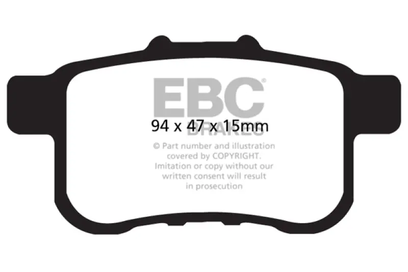 Ebc 13+ Honda Accord Coupe 2.4 Lx Ultimax2 Rear Brake Pads 1