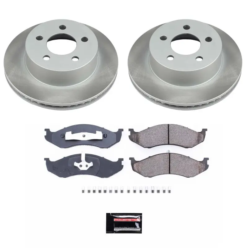Power Stop 99-06 Jeep Wrangler Front Semi-Coated Rotor Kit 1
