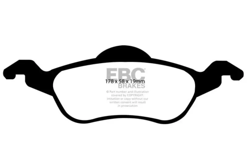 Ebc 00-04 Ford Focus 2.0 Ultimax2 Front Brake Pads 1