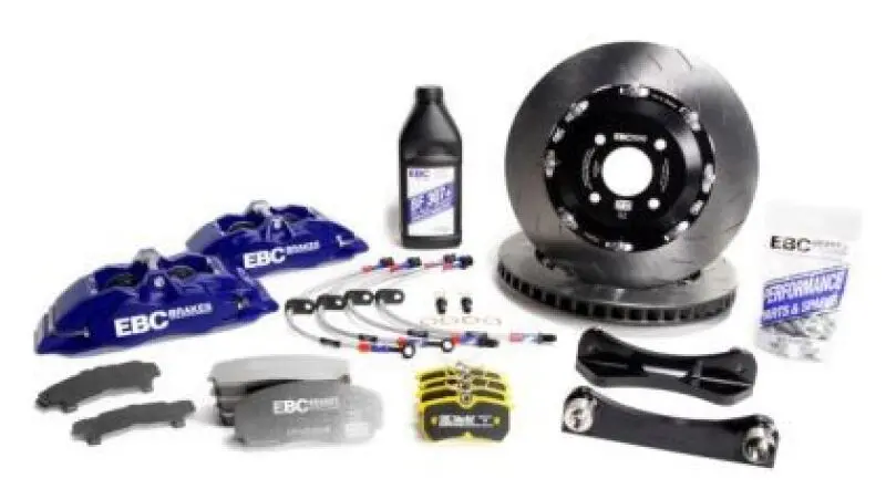 Ebc Racing 08-16 Mitsubishi Lancer Evo 10 2.0T Blue Apollo-6 355Mm Rotors Front Big Brake Kit 1