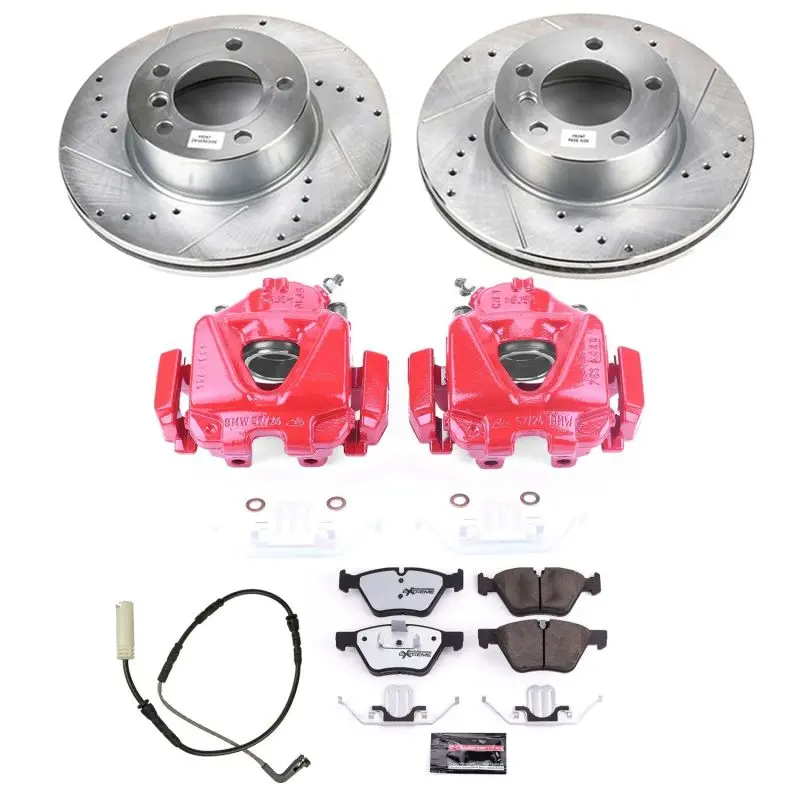 Power Stop 08-10 Bmw 328I Front Z26 Street Warrior Brake Kit W/Calipers 1