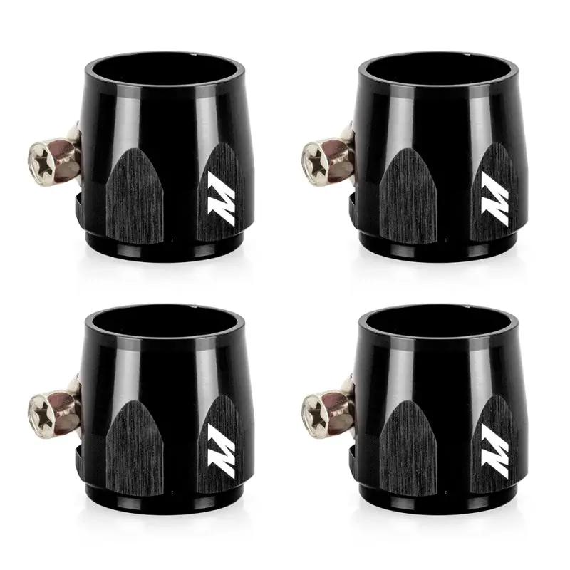 Mishimoto Aluminum -8An Hex Finishers - Black 1