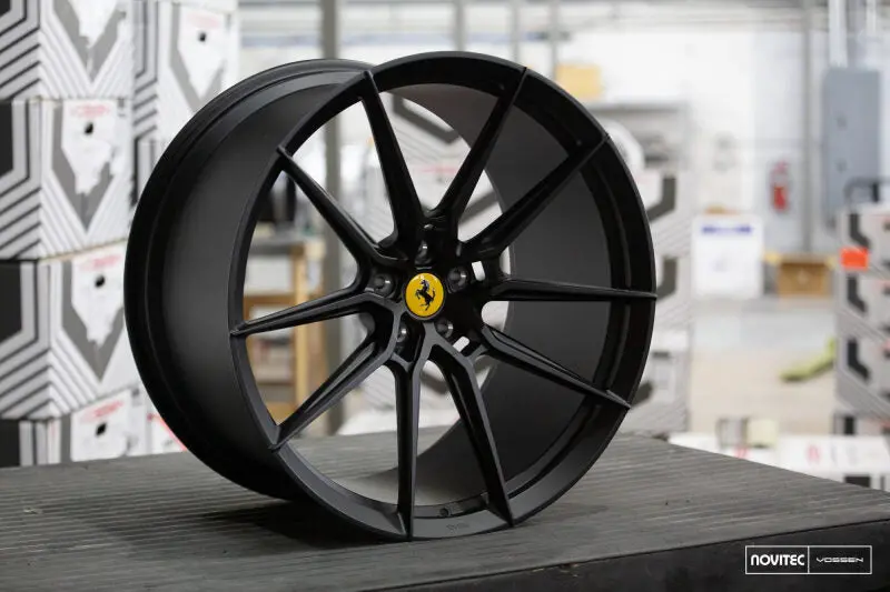 Vossen X Novitec Nf9 21X9 - 5X114.3 Bp - Et39 - Satin Black Ferrari 458/Portofino/Roma Front Wheel 1