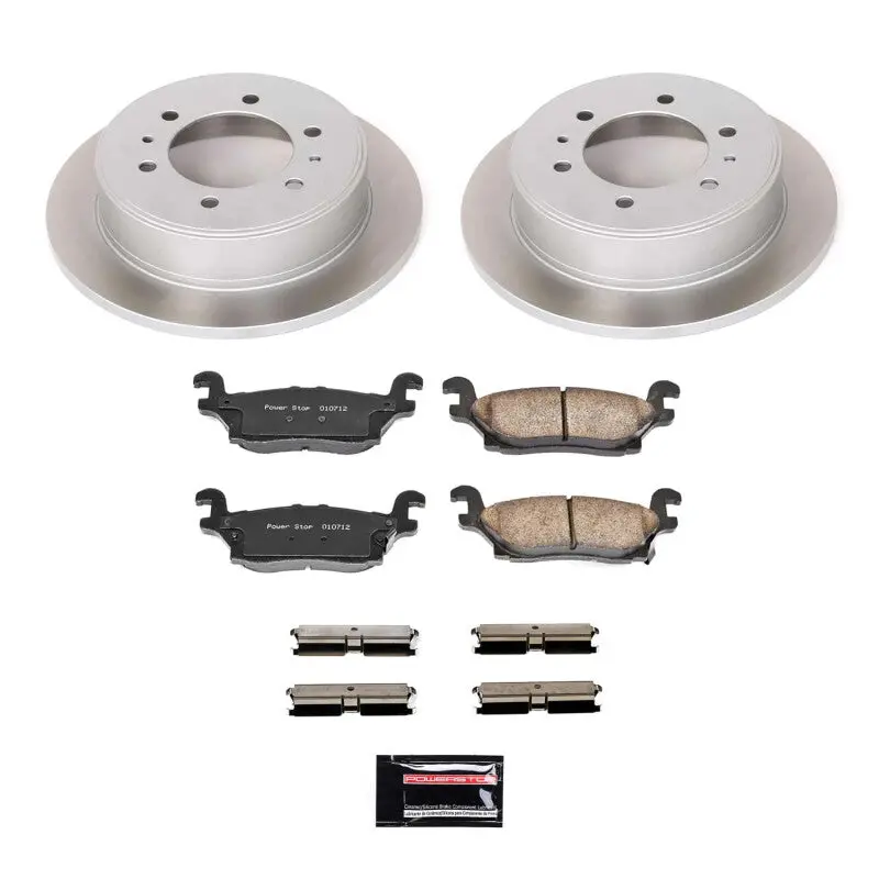 Power Stop 09-10 Hummer H3t Rear Semi-Coated Rotor Kit 1