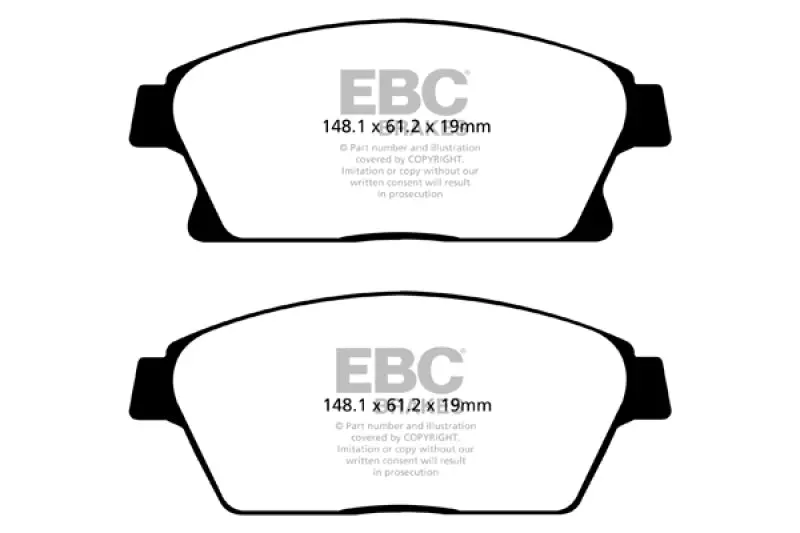 Ebc 13+ Buick Encore 1.4 Turbo Ultimax2 Front Brake Pads 1