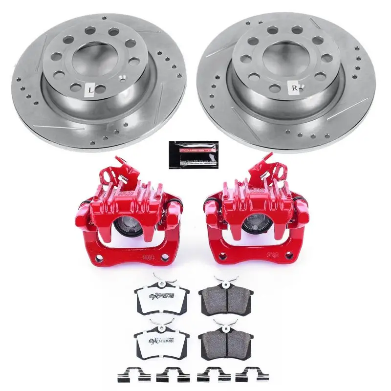 Power Stop 10-13 Audi A3 Rear Z26 Street Warrior Brake Kit W/Calipers 1