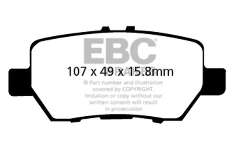 Ebc 05-08 Acura Rl 3.5 Ultimax2 Rear Brake Pads 1