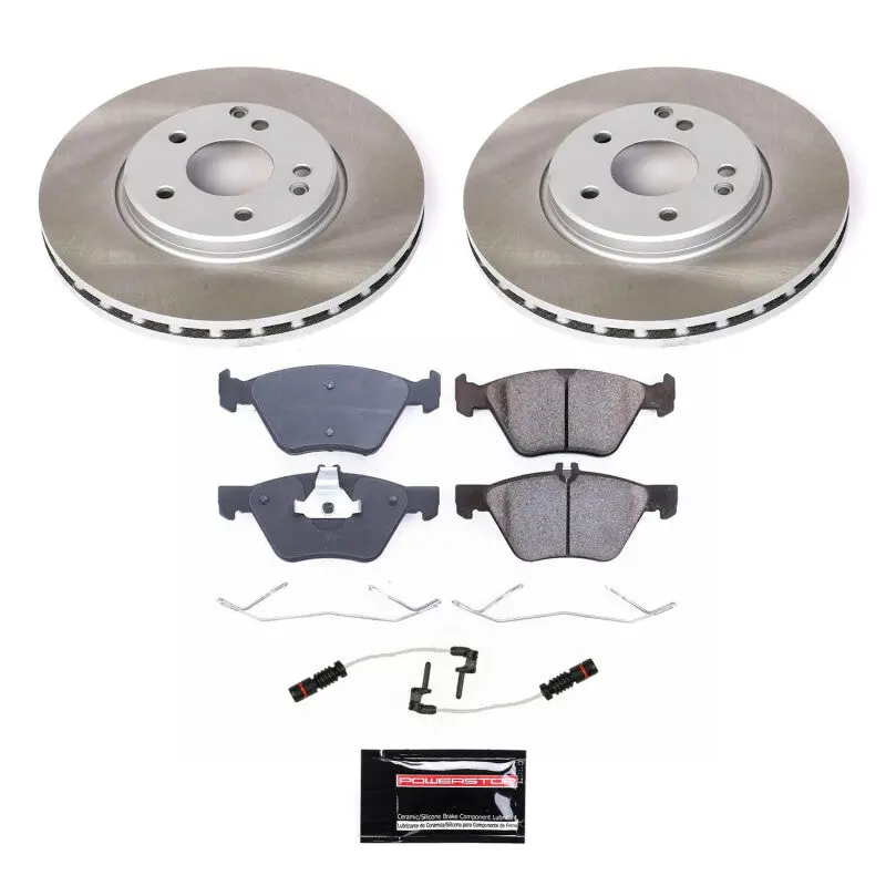 Power Stop 01-04 Mercedes-Benz Slk320 Front Semi-Coated Rotor Kit 1