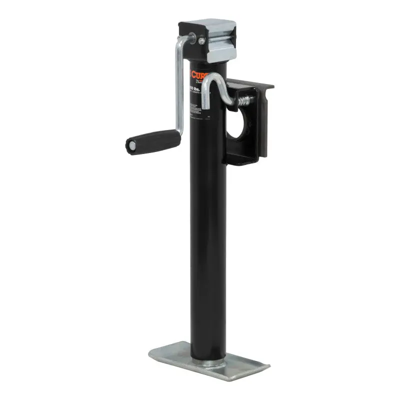 Curt Bracket-Mount Swivel Jack W/Side Handle (2000Lbs 15In Travel) 1