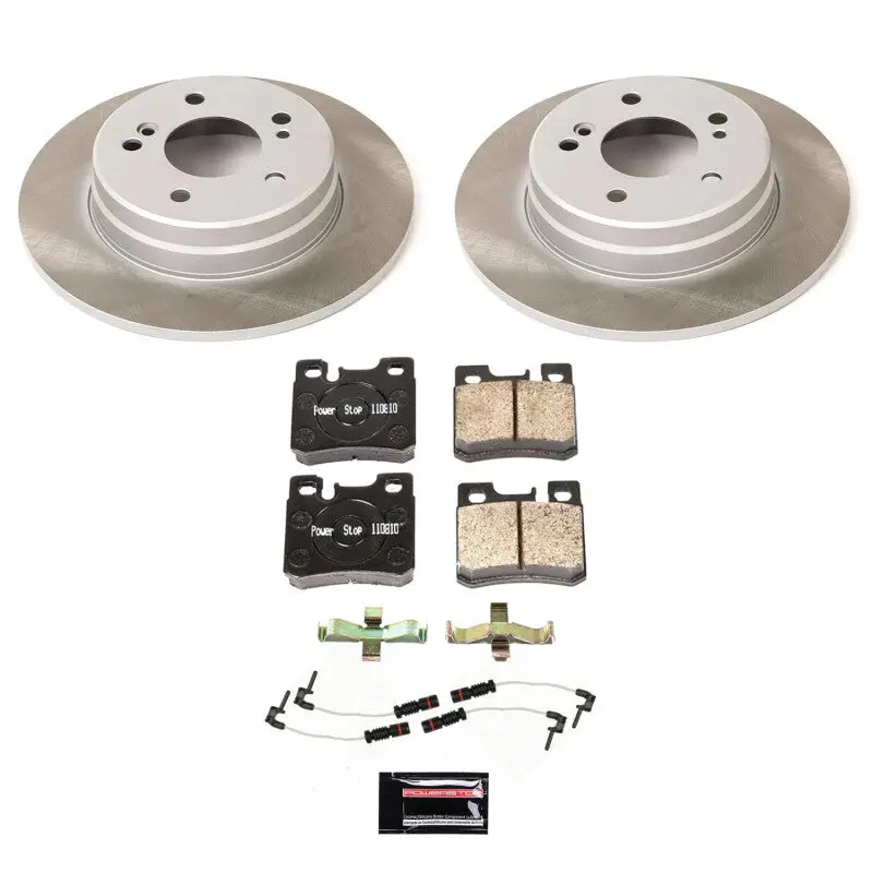 Power Stop 90-92 Mercedes-Benz 300Te Rear Semi-Coated Rotor Kit 1