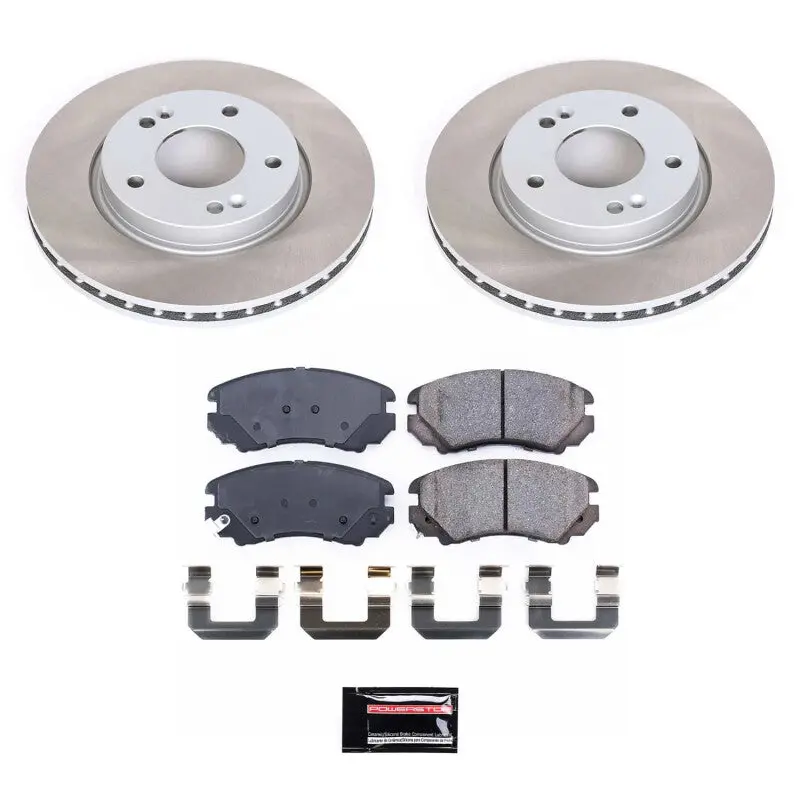 Power Stop 07-10 Hyundai Elantra Front Semi-Coated Rotor Kit 1