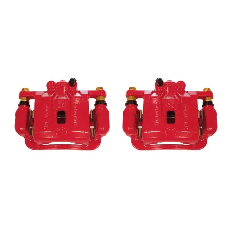 Power Stop 10-16 Hyundai Genesis Coupe Rear Red Calipers W/Brackets - Pair 1