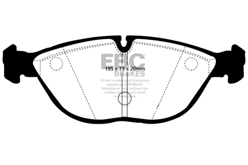 Ebc 00-03 Bmw Z8 5.0 Ultimax2 Front Brake Pads 1