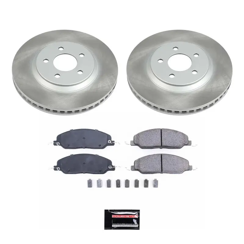Power Stop 05-10 Ford Mustang Front Semi-Coated Rotor Kit 1