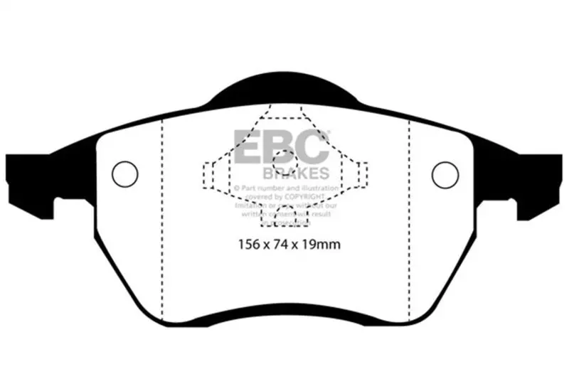 Ebc 96-98 Audi A4 1.8 Turbo (B5) Ultimax2 Front Brake Pads 1