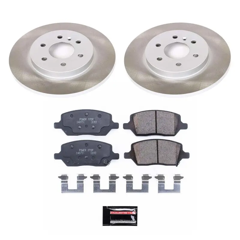 Power Stop 06-07 Saturn Relay Rear Semi-Coated Rotor Kit 1
