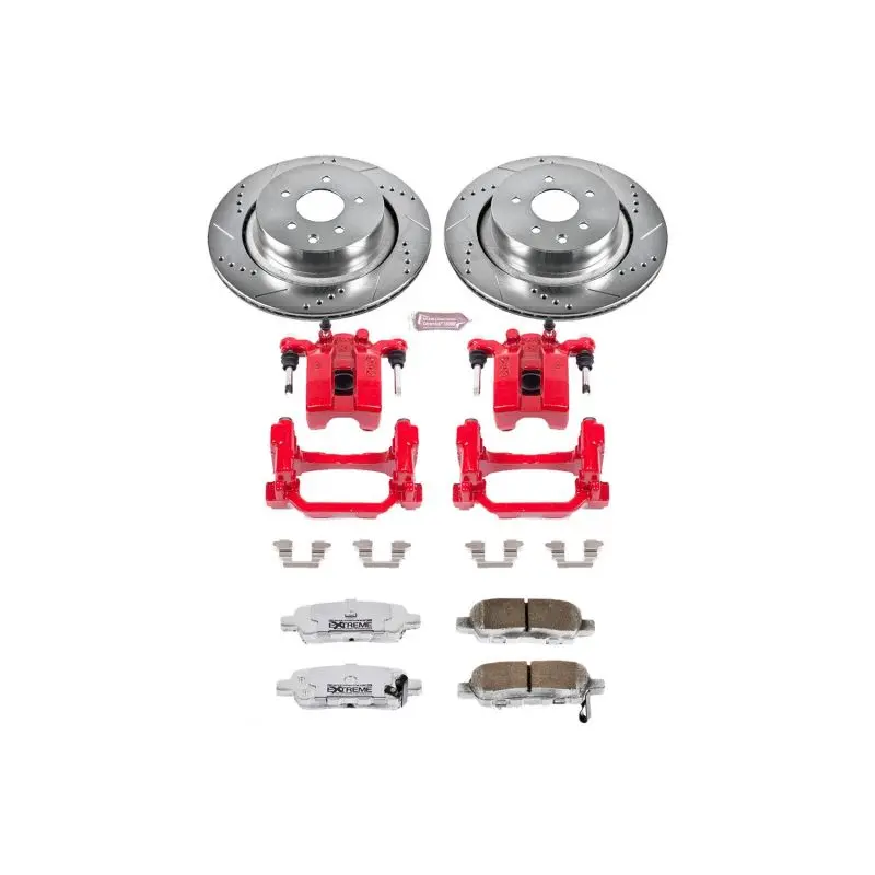 Power Stop 07-08 Infiniti G35 Rear Z26 Street Warrior Brake Kit W/Calipers 1