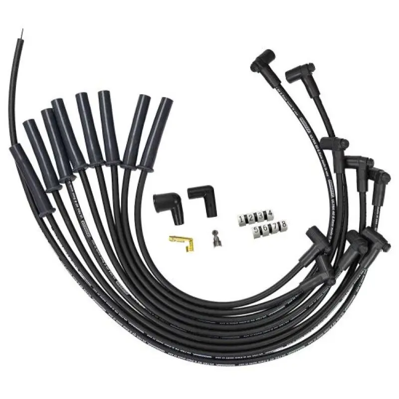 Moroso Ford 289/302/351W Hei-Style Cap Ultra 40 8.5Mm Multi-Angle Boot Spark Plug Wire Set - Black 1