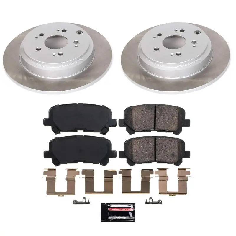 Power Stop 12-15 Honda Pilot Rear Semi-Coated Rotor Kit 1