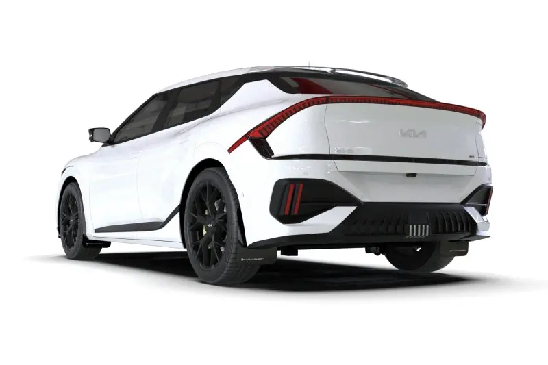 Rally Armor 25-26 Kia Ev6 Base Light/Gt/Gt-Line Black Mud Flap - Metallic Black Logo 1
